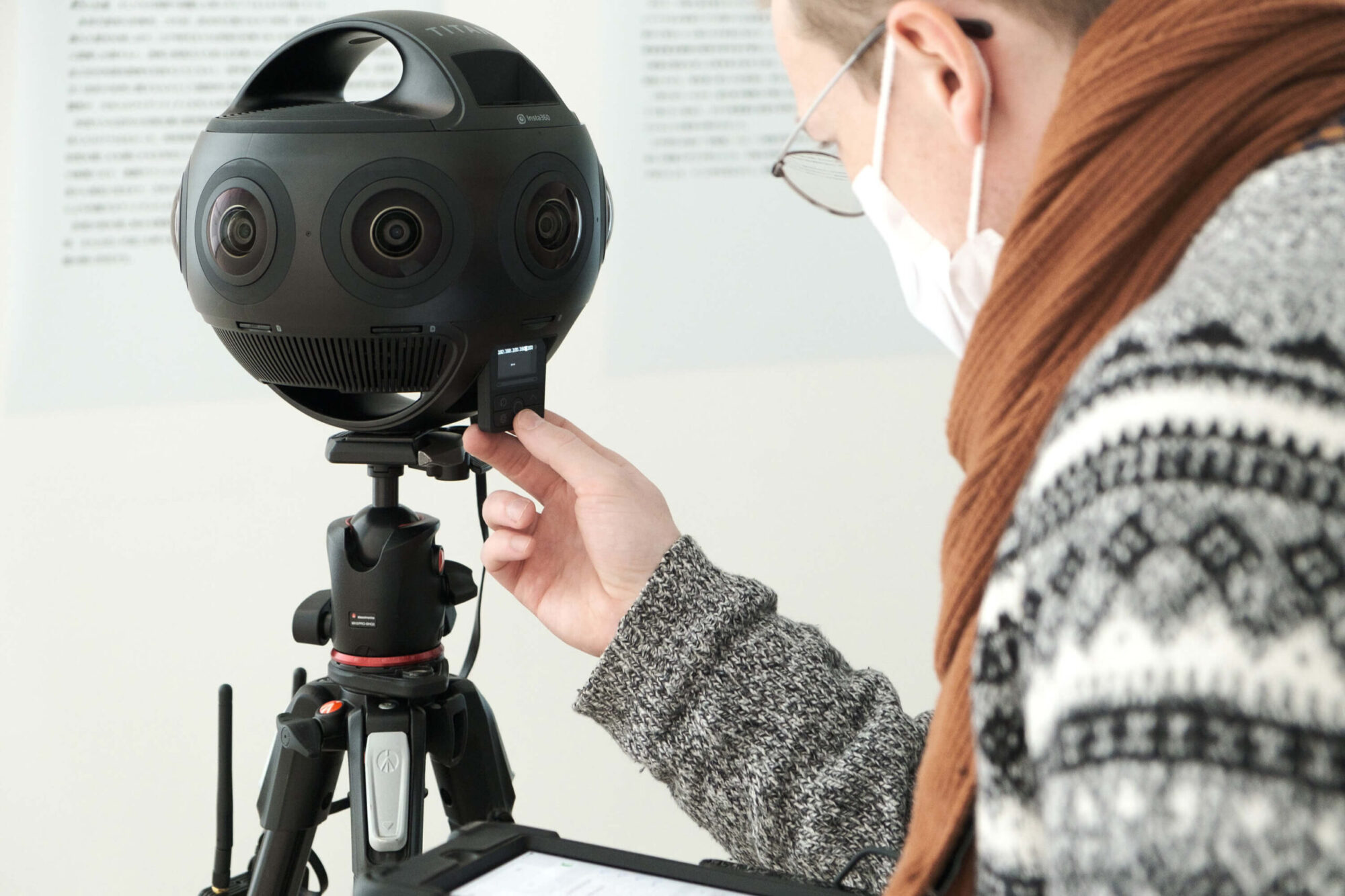 展覧会アーカイブプロジェクト「ART360°」（撮影の様子）